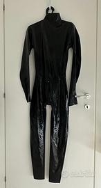 Tuta catsuit latex taglia xs nera