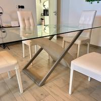 Tavolo di Design moderno in vetro temperato