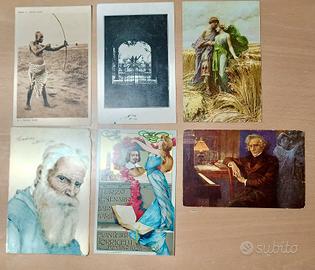 6 cartoline con varietà viaggiate e non