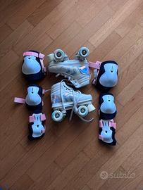 Kit Pattini 4 ruote decathlon Oxelo + protezioni