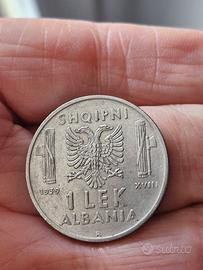 Moneta 1 Lek Albania 1939