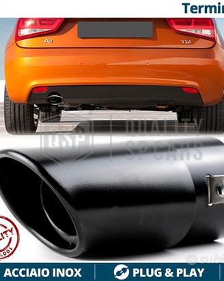 TERMINALE di Scarico OVALE per AUDI A1 8X NERO