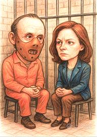 Poster Caricatura Il Silenzio degli Innocenti