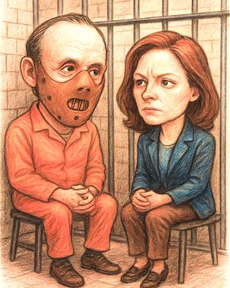 Poster Caricatura Il Silenzio degli Innocenti