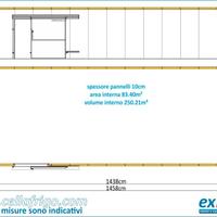 cella frigo TN filopavimento 600X1458cm h310cm