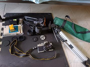 Kit Fotografico Vintage Minolta SRT 100X + Oggetti