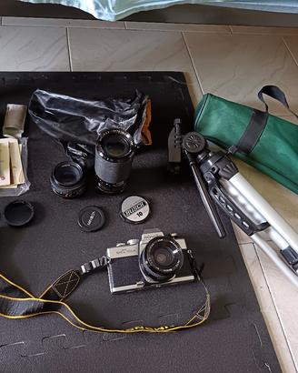Kit Fotografico Vintage Minolta SRT 100X + Oggetti