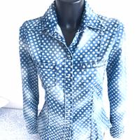 GUESS CAMICIA JEANS A POIS TG S