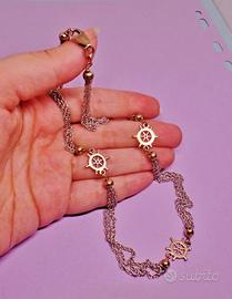 ARGENTO 925 collana vintage stile nautico