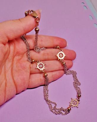 ARGENTO 925 collana vintage stile nautico