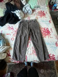 Jeans baggy marrone/nero