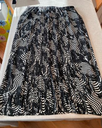 Marina Rinaldi - maxi gonna curvy -  bianco/nero