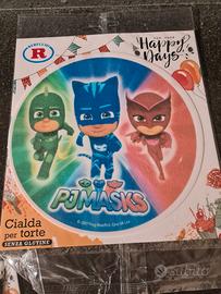 Cialda Ostia Tonda Pj Mask Torta Decorazioni PjMas