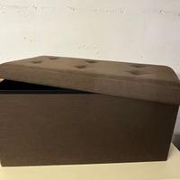 Baule/pouf/panca contenitore marrone