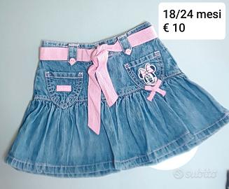Pantaloncini e gonne jeans per bimbe, varie taglie