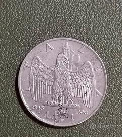 moneta 1 lira 1943 rara - regno d'italia 