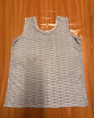 Top Vintage Smanicato Grigio Ghiaccio