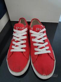 Scarpe Polo Ralph Lauren rosse n.45