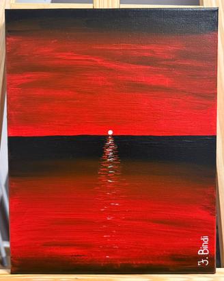 Quadro dipinto a mano moderno pezzo unico 35x28 cm