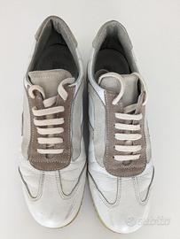 Sneakers uomo bianche pelle Tg 42