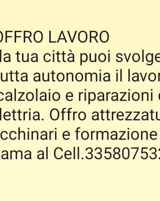 Lavoro calzolaio riparazioni
