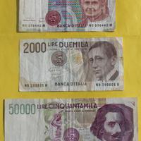 Serie 3 BANCONOTE Italia anni 90