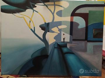 Quadri surrealisti su tela fatti a mano Buzzoni F