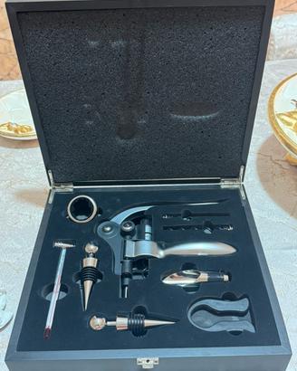 Set 9 pezzi da sommelier in elegante scatola  rigi