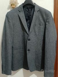 Giacca Blazer Uomo Casual c/toppe Grigio Taglia M