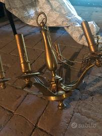Lampadario in ottone