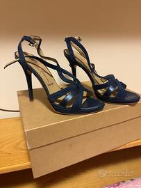 Sandali Perla Chiara Blu con Tacco