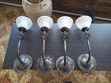 Lampadari in ferro battuto  4 pezzi