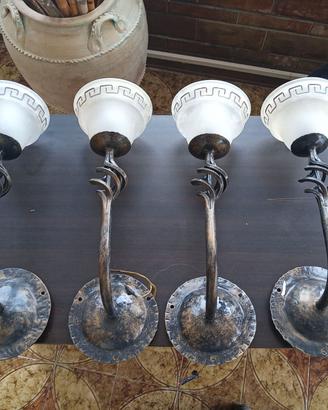 Lampadari in ferro battuto  4 pezzi
