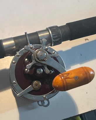 Canna da pesca a traina con mulinello