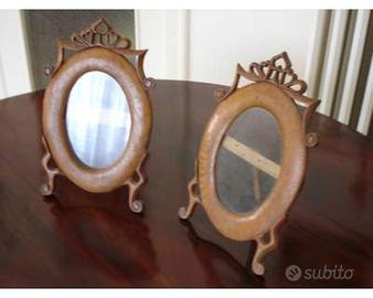 Rara coppia di portafoto antichi alti cm30 integri