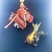 Schleich Cavaliere da torneo+PAPO Drago Sputafuoco