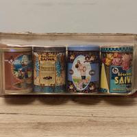 RARO Set 4 Scatole Latta Vintage Biscotti Saiwa 