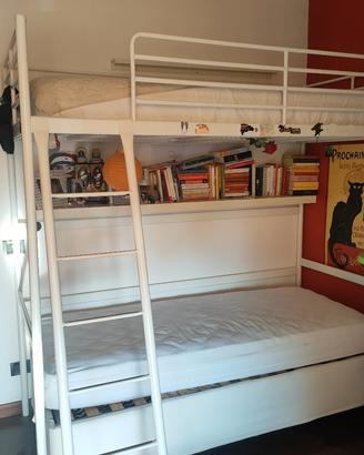 struttura e letto a soppalco Ikea in metallo usa