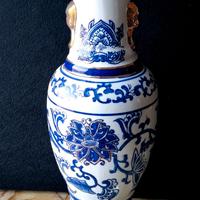Vaso decorativo vintage in porcellana stile Delft