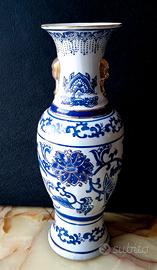 Vaso decorativo vintage in porcellana stile Delft
