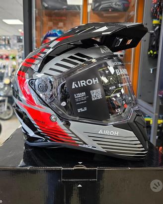 AIROH Casco ON-OFF Bandit - Spicy - Red