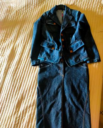 completo jeans elasticizzato