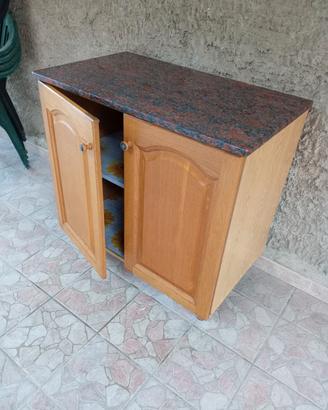 mobile cucina con granito rosso africa