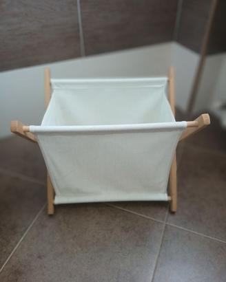 Portariviste in legno e tessuto stile nordico