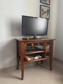 Mobiletto in legno 2 cassetti 1 anta TV