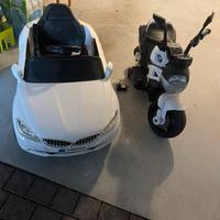Macchina e moto bambino