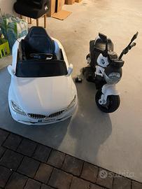 Macchina e moto bambino