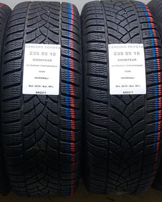 4 GOMME E CERCHI TOYOTA 235 55 18 GOODYEAR BR2217