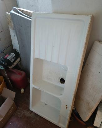 Lavandino / Lavello a doppia vasca in ceramica