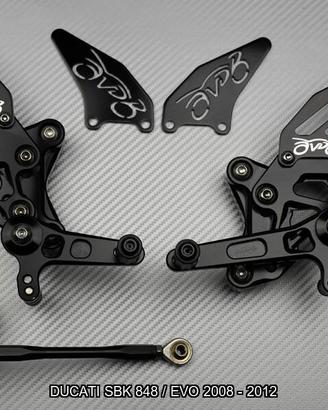 Pedane arretrate DUCATI SBK 848 / EVO 2008 - 2012